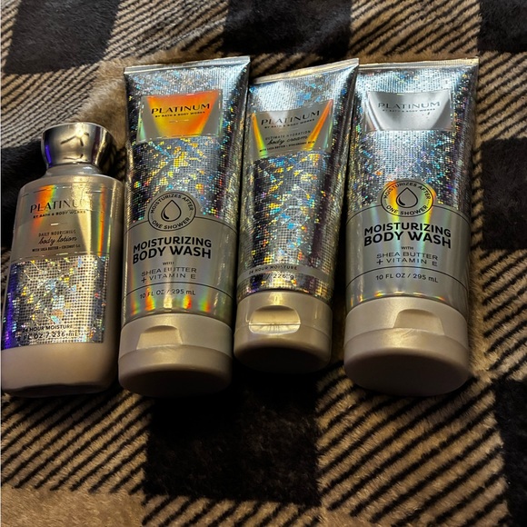 Bath & Body Works Platinum Holographic Silver 2- Body Wash 1- Cream - 1- lotion - Picture 5 of 6